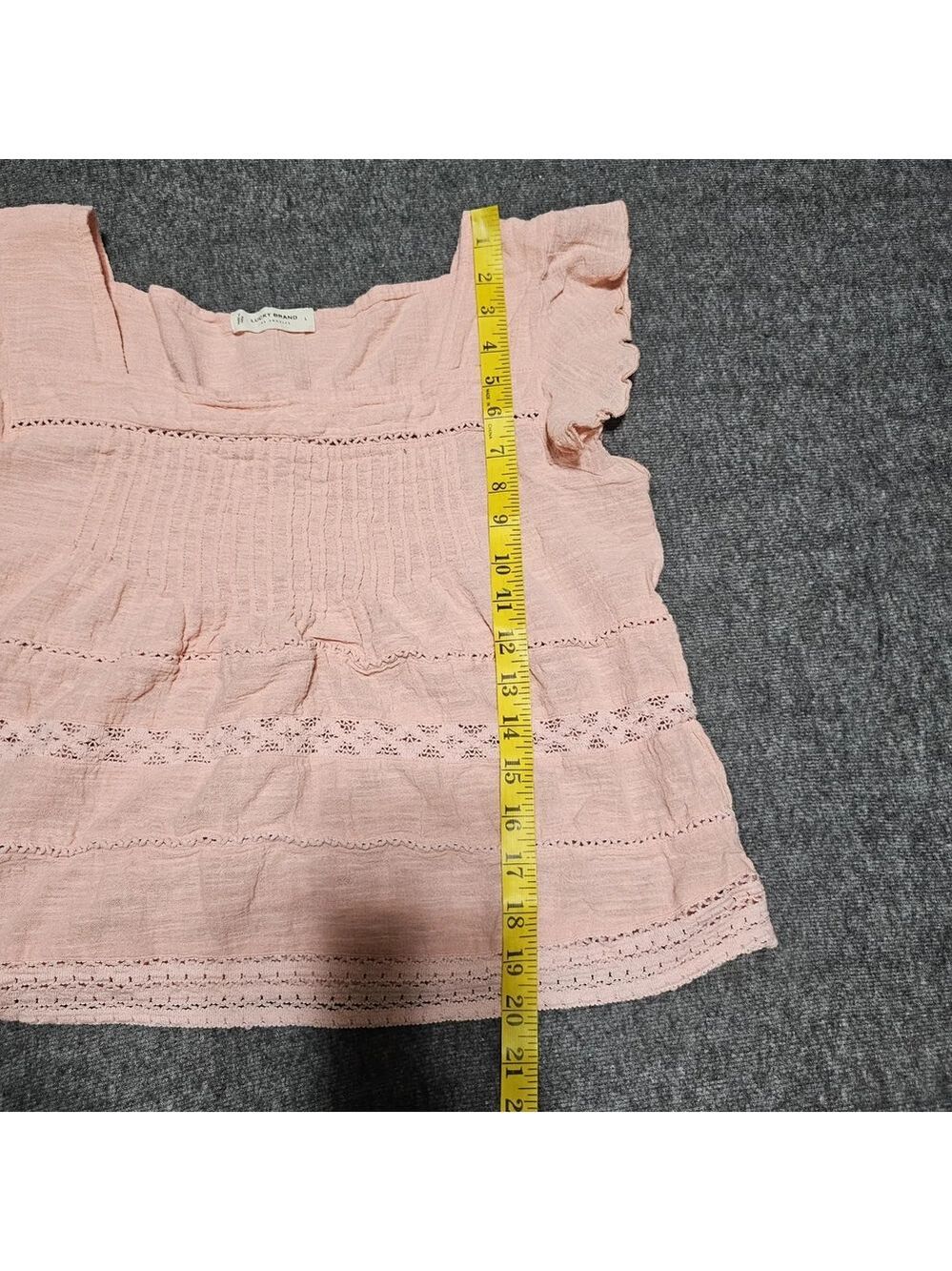 Lucky Brand Light Pink Ruffled Blouse - Picture 6 of 6